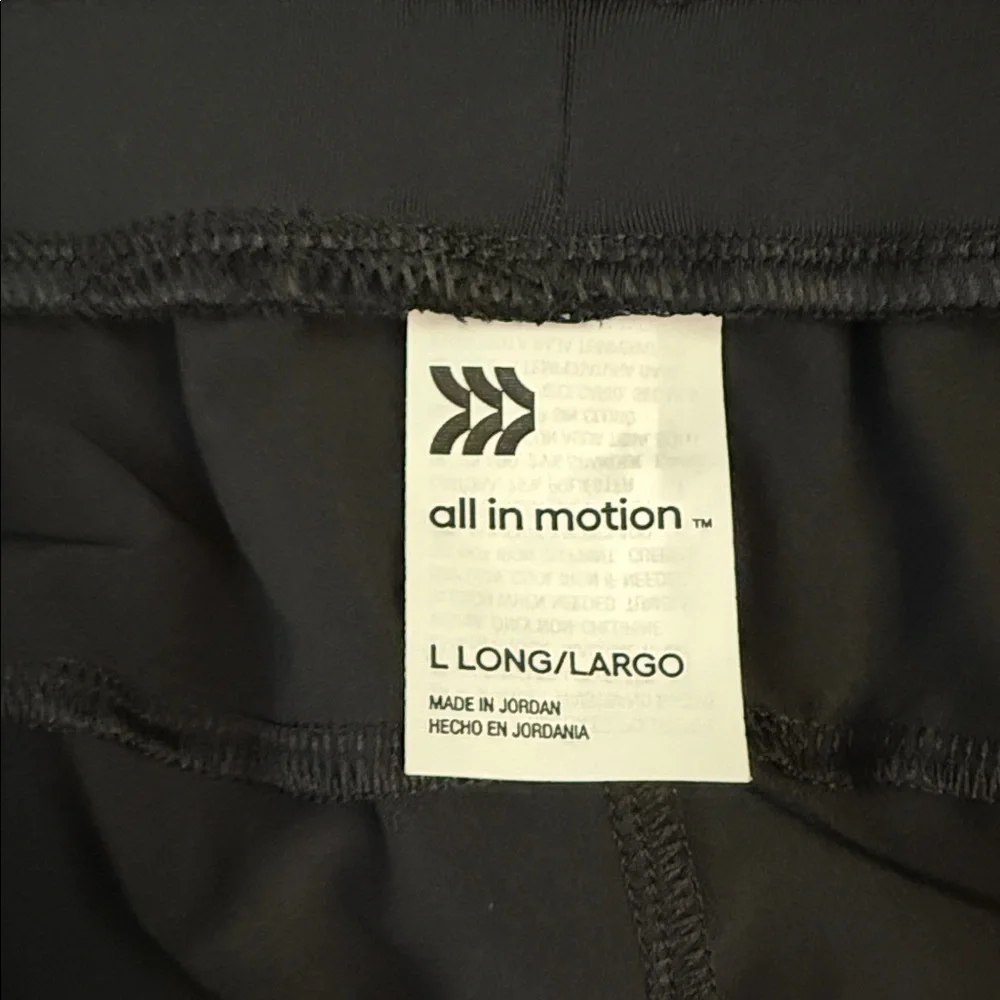 NWT All in Motion Black Active Pants Sz Large Long - Picture 4 of 9